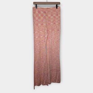 NEW Callahan Knitwear Wide Leg Pull on Pants Pink Orange Women's Med